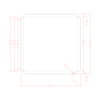 Прозрачен въздушен дефлектор 75/75 см. 